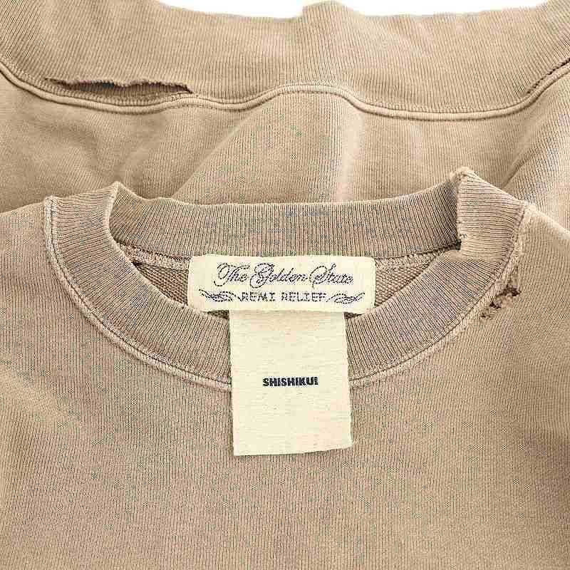 shishikui レミレリーフ　コラボスウェット Brushed Crew / HEATHER GRAY – SHISHIKUI