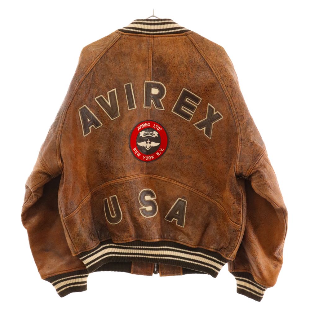 AMERICANCLASSICS BY AVIREX（アビレックス） レザージャケット XSサイズ[190826WEB0823-01800-Z23-06980] AVIREX アヴィレックス 50周年 アメリカン クラシックス レザー スタジャン ブラック系 S中古