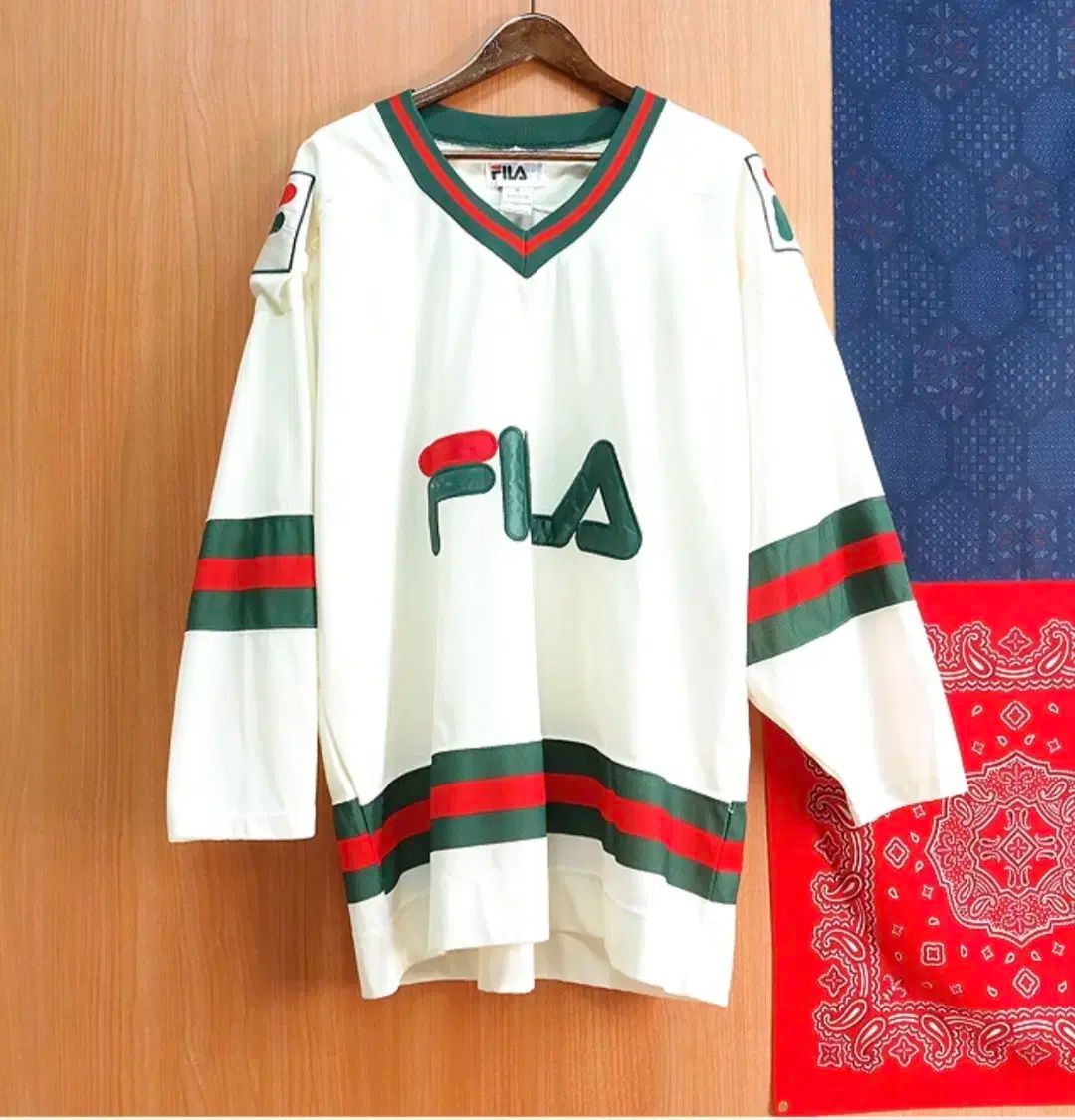 米国版 80 ー 90s FILA FILA フィラ アイスホッケー ビンテージ ジャージ