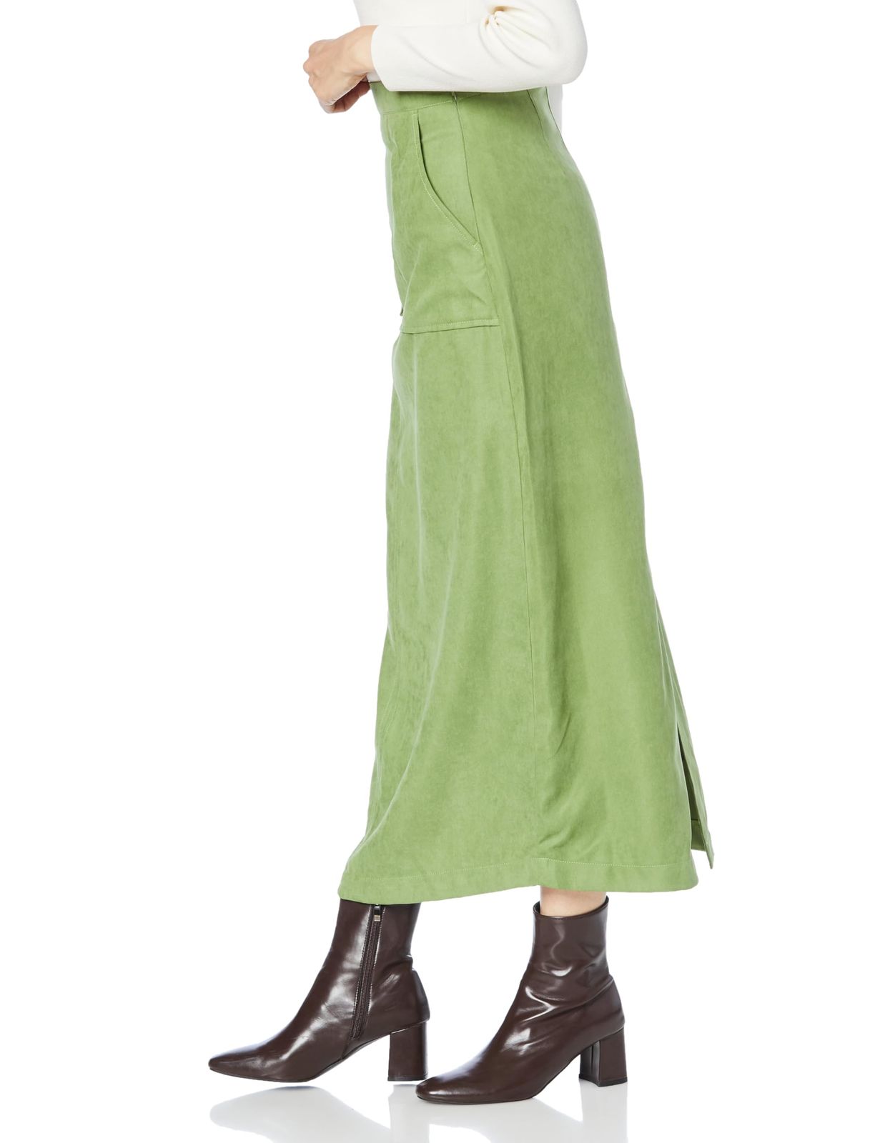 ハイウエストピーチロングタイトスカート