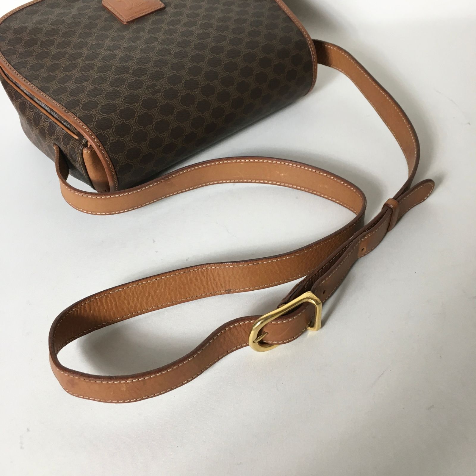2507-207｜美品｜セリーヌ ショルダーバッグ ブラウン マカダム