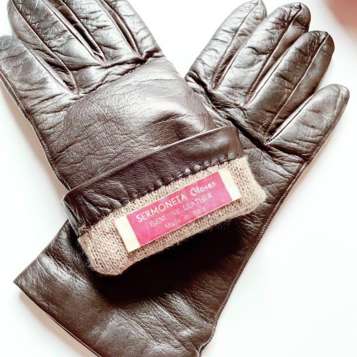 最高級レザー 【美品正規品】SERMONETA Gloves 手袋 ブラウン - メルカリ