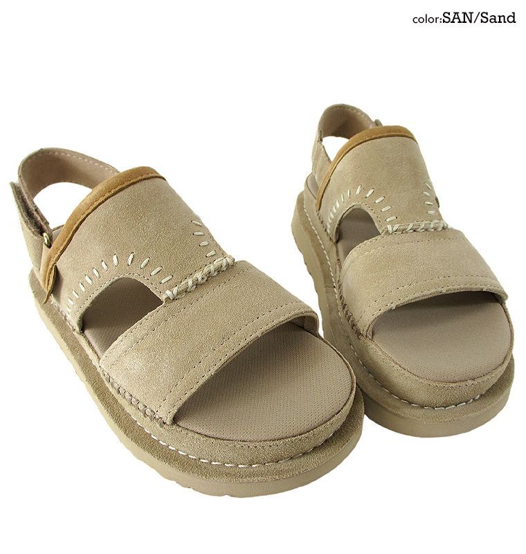 UGG アグ ゴールデンスター リジェネレート GOLDENSTAR REGENERATE レディースサンダル 女性 靴 羊革 シープスキン スエード 軽い 歩きやすい 痛くない 厚底 プラットフォーム プレゼント 母の日