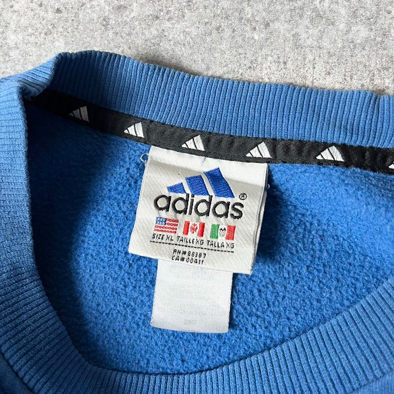 90s adidas パフォーマンス ロゴ 刺繍 スウェット トレーナー XL / 90