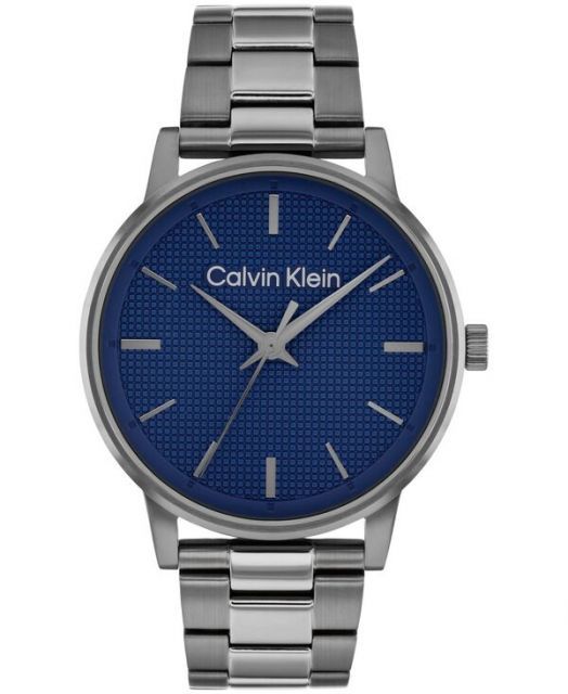送料無料 カルバンクライン メンズ 腕時計 アクセサリー Men s Ionic Plated Gray Steel Bracelet Watch 41mm Gray