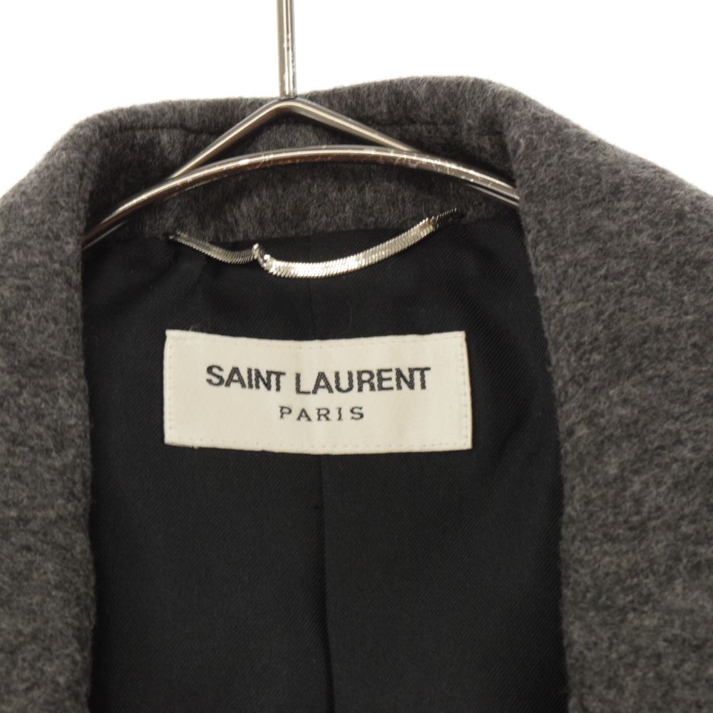 SAINT LAURENT PARIS (サンローランパリ) ウール切り替えテーラードジャケット 483990 Y063R グレー/ブラック -  メルカリ