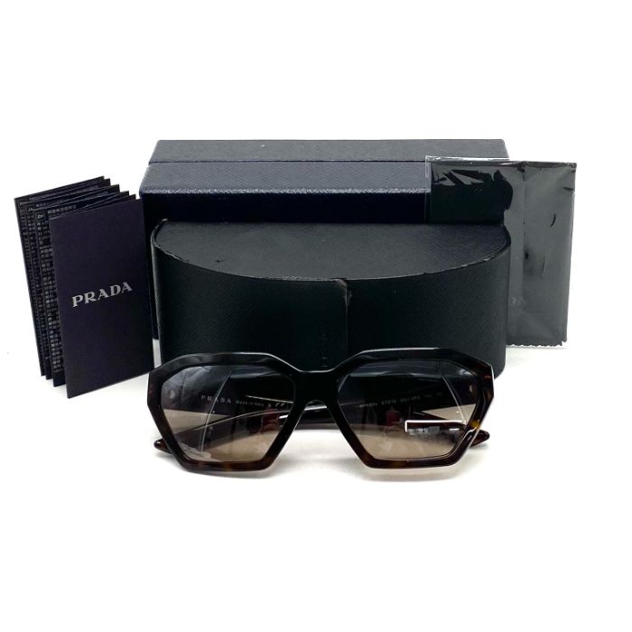 PRADA プラダ ロゴ べっ甲調 プラスチック サングラス eY09276N