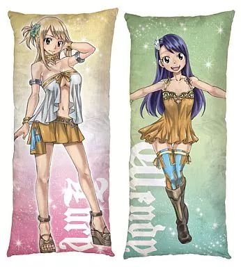 中古】クッション・抱き枕・本体(キャラクター) ウェンディ＆ルーシィ