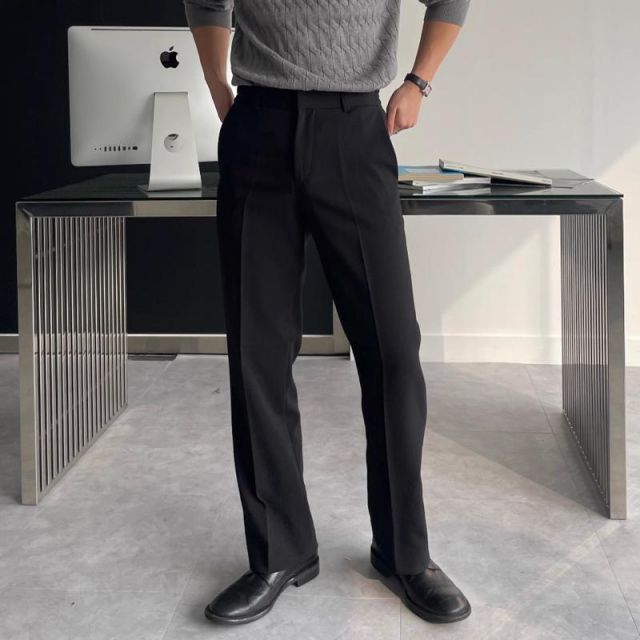 秋冬 コーデ メンズ  服 シンプル ファッション オシャレ 大人 かっこいい 大きいサイズ ストリート 紳士服  黒 ストレート レッグ カジュアル パンツ 通気性 ハイエンド スリム プロ