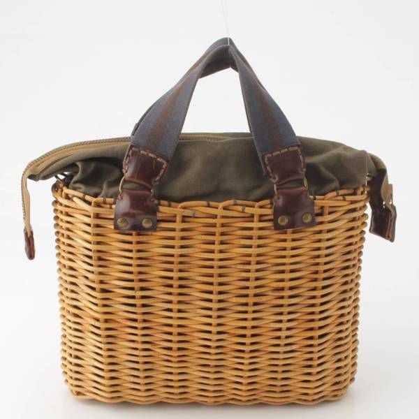 Chiyoko様専用① chiyoko様専用エバゴス キャンバス扇トート かご