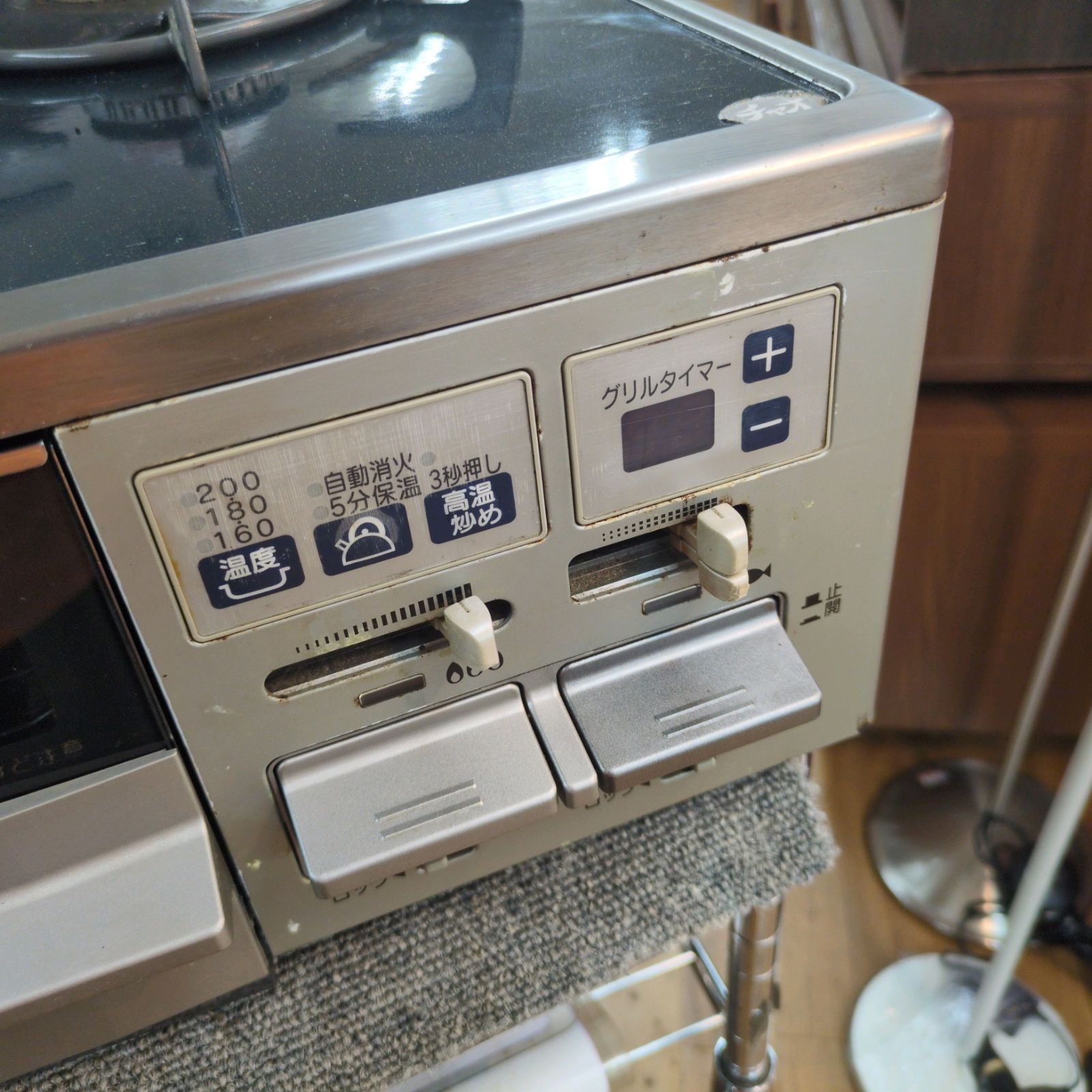 J554 ☆全体的にサビキズ使用感☆2013年製☆大阪ガス☆都市ガスコンロ