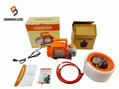 BACOENG 100V 250ml 一段式真空ポンプ BA-1 真空チャンバー P0198 真空ポンプセット 50Hz|60Hz対応