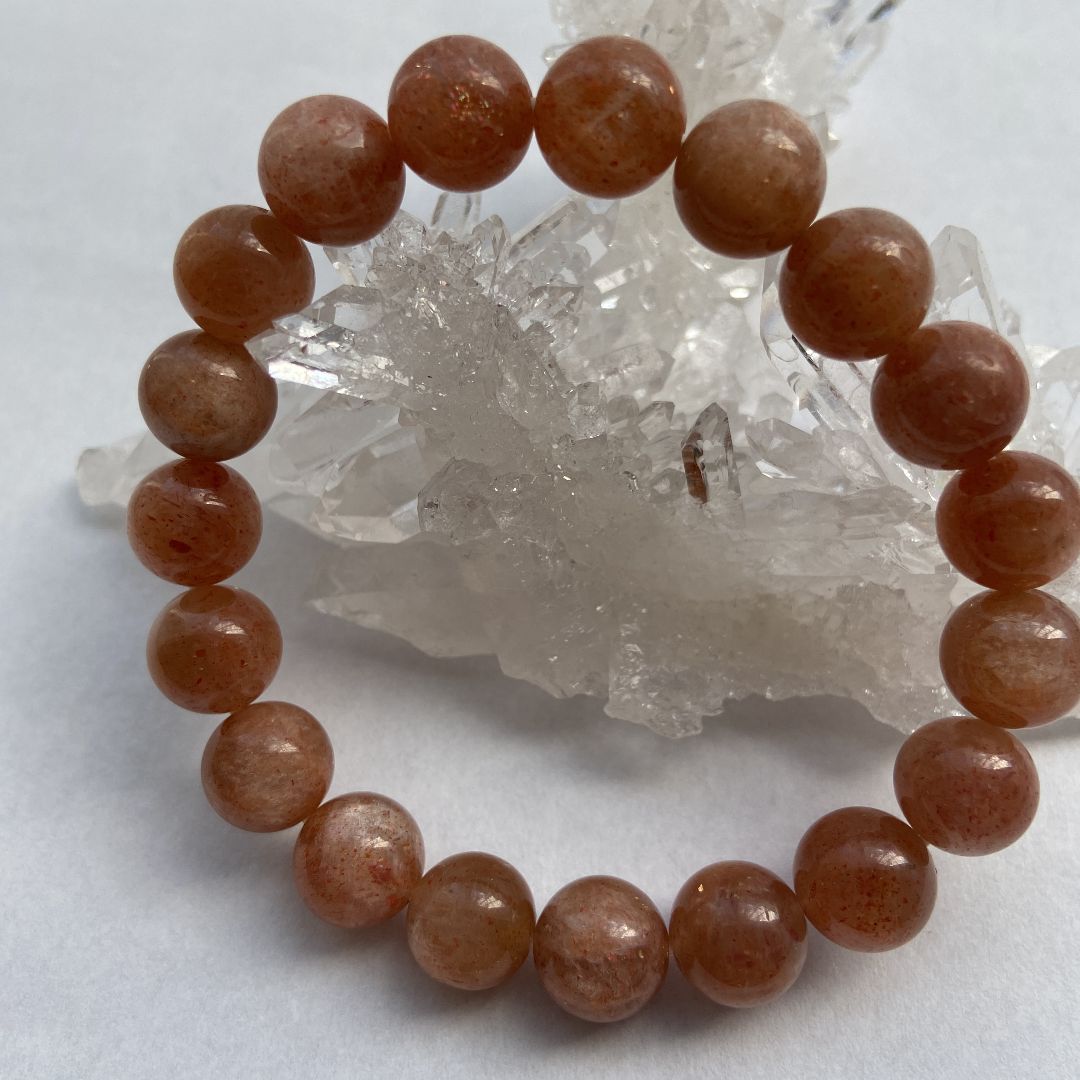 57 天然石 サンストーンブレスレット タンザニア産