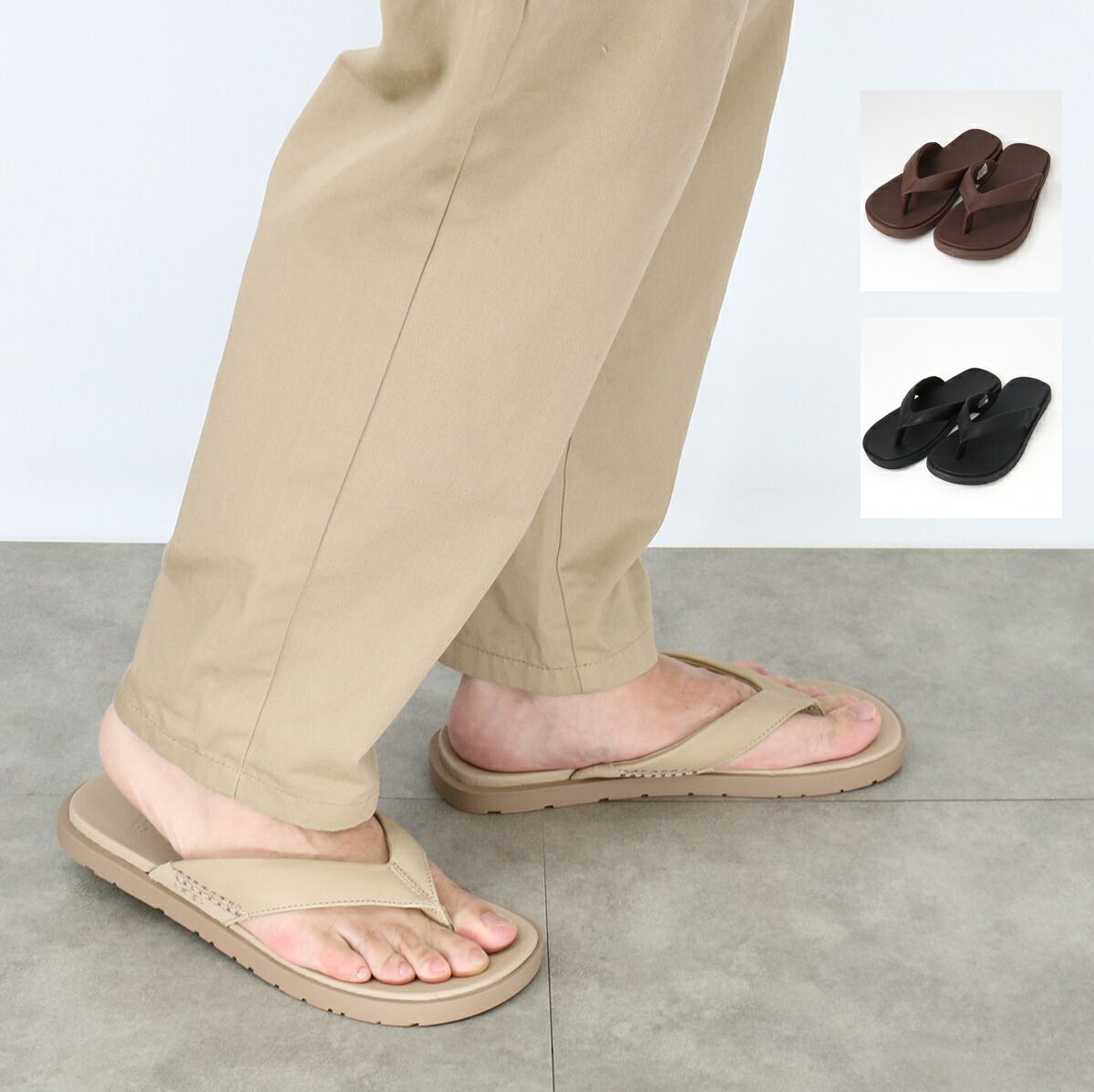 UGG アグ　ビーチ　サンダル　27センチ　メンズ UGG アグ ビーチサンダル シーサイド レザー フリップ フロップ