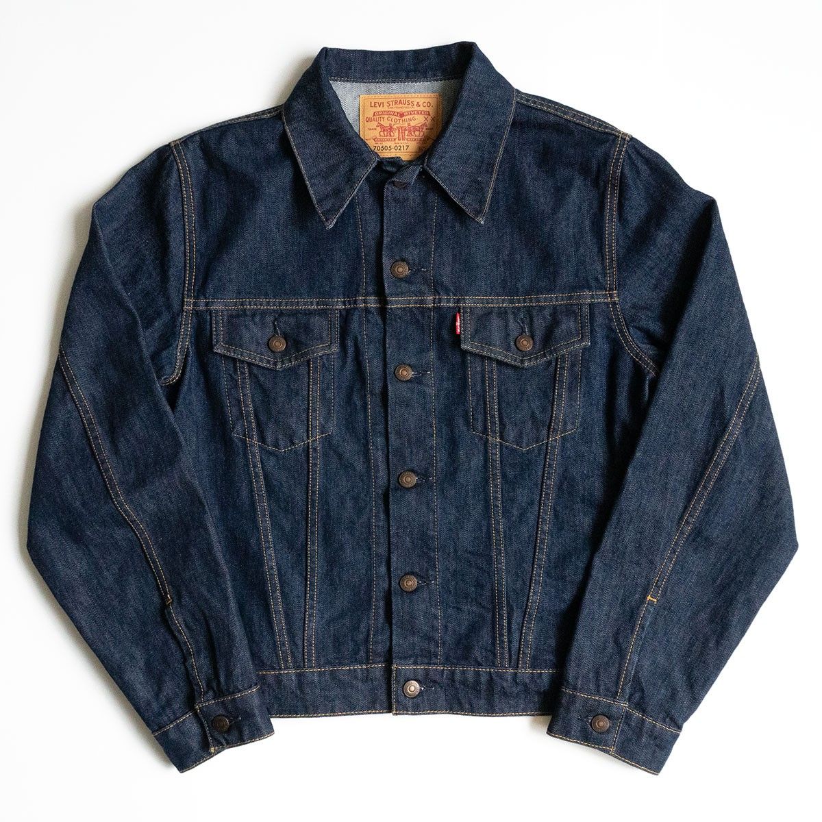 濃紺|ビッグサイズ LEVI S VINTAGE CLOTHING 70505-0217 4th ビッグE デニムジャケット 42 リーバイス LVC 25060608