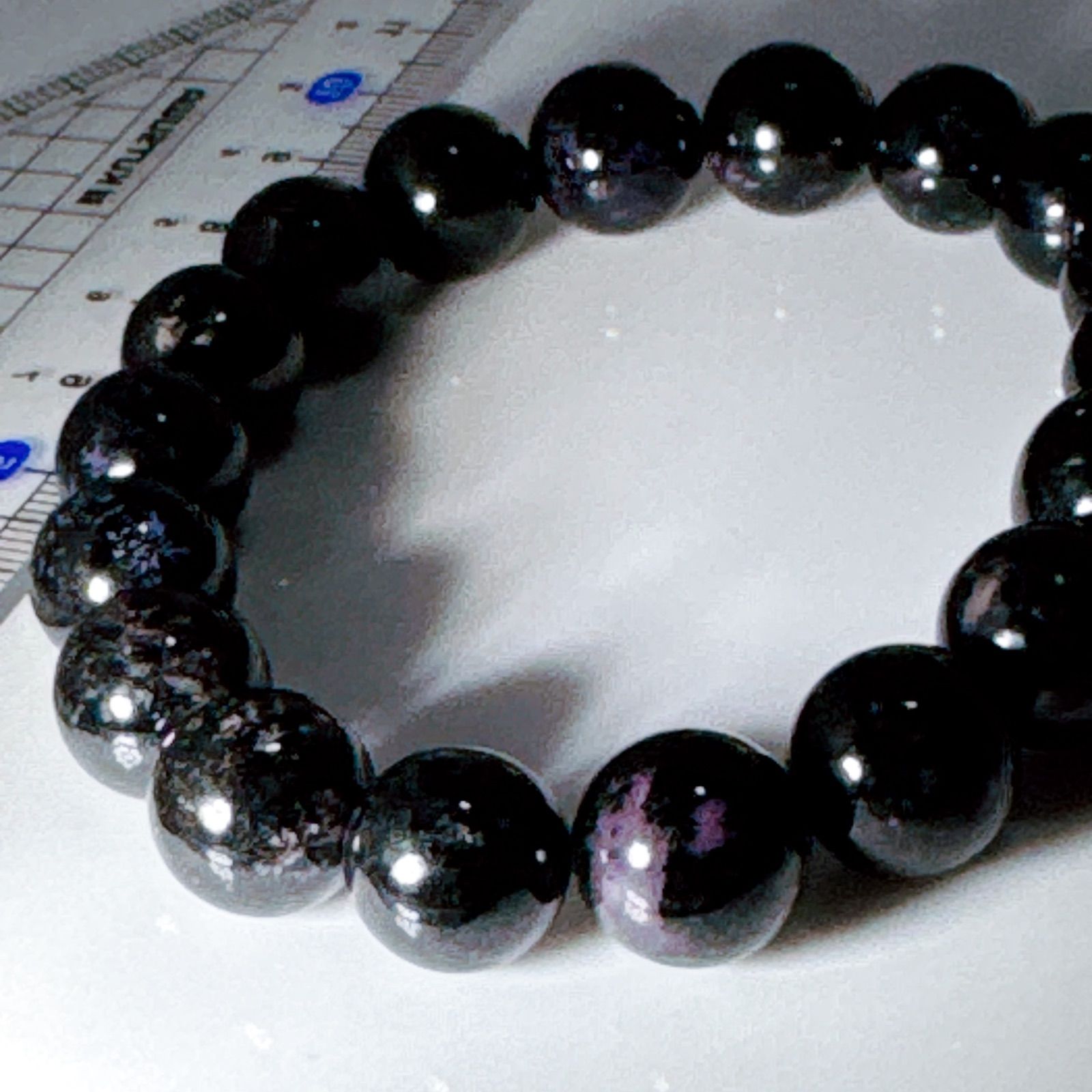 ブラックスギライトブレスレットNO25-2383