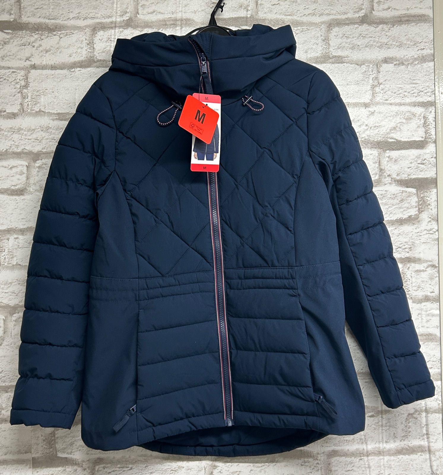 (美品)トミーレディースダウンジャケット トミー ヒルフィガー TOMMY HILFIGER フーデッドダウン