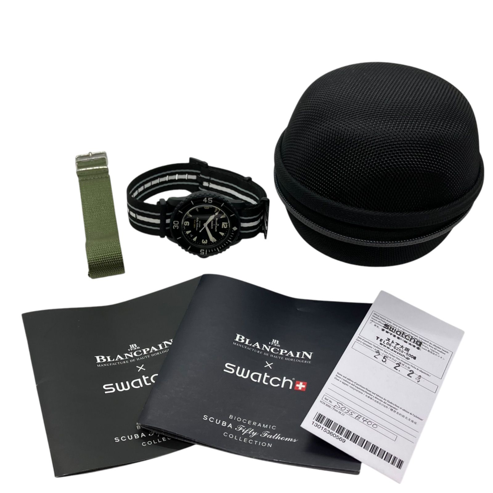 ブランパン×スウォッチ SO35B400 メンズ腕時計 自動巻き ブラック Swatch】スウォッチ フィフティファゾムス SO35B400 腕時計メンズ