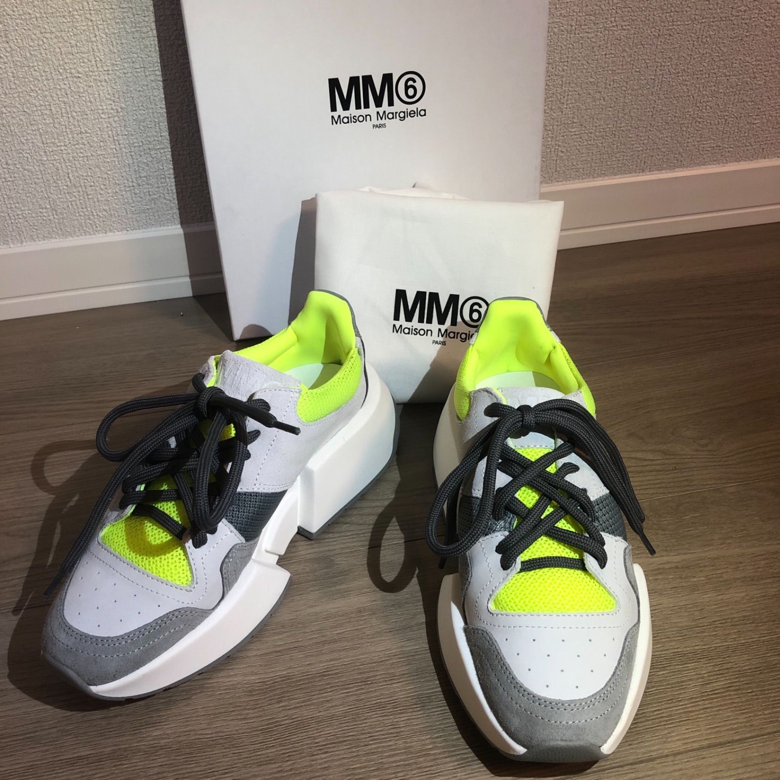 mm6メゾンマルジェラ カラーブロック 厚底 スニーカー - メルカリ 