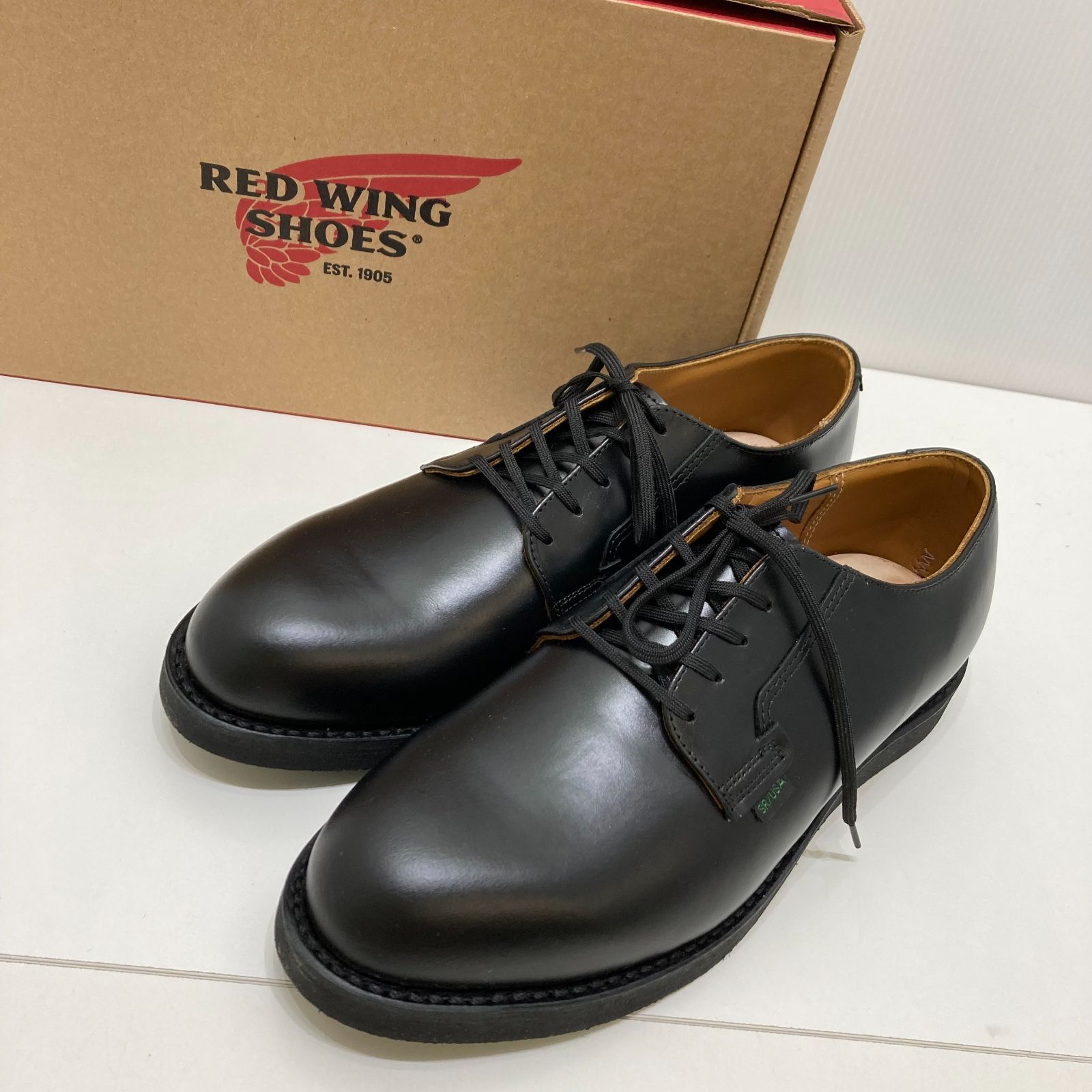 RED WING POSTMAN OXFORD 101 27.0cm US9D 黒 ブラック ポストマン オックスフォード レッドウィングシューズ