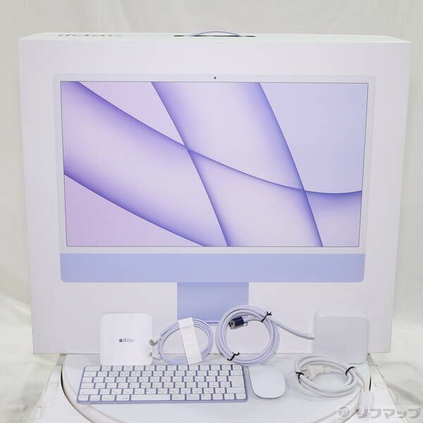 M1 iMac 256GB 16GB VESAマウント USキーボード パープル