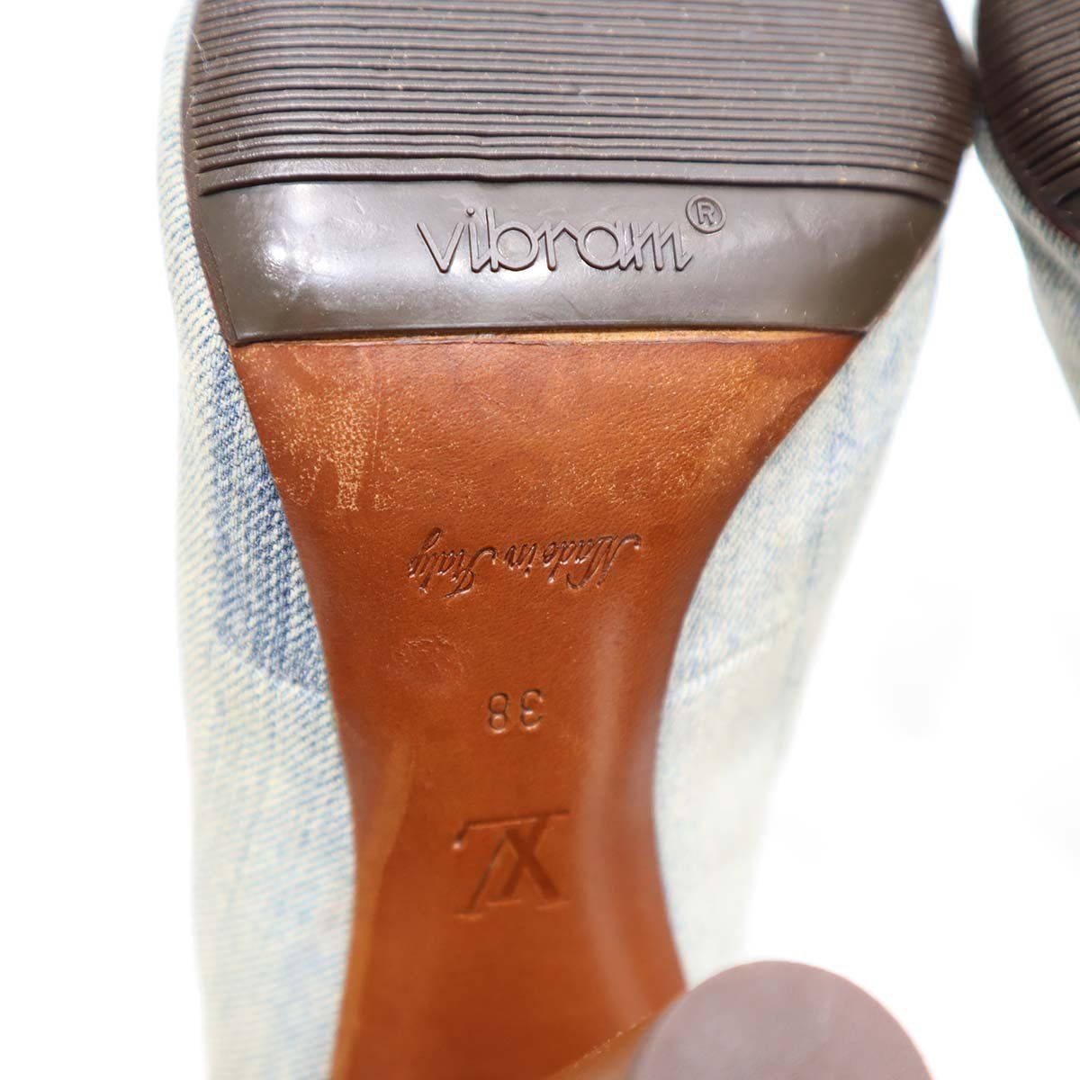 LV ルイヴィトン シルエットライン ミュール サンダル デニム ブルー