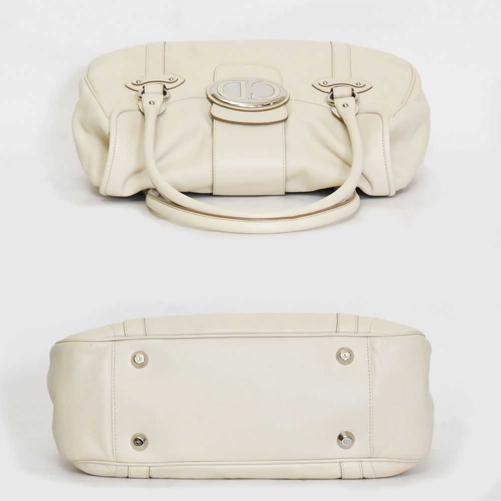 極 美品 クリスチャンディオール CDロゴ レザー ショルダーバッグ ポシェット 美品 Christian Dior クリスチャンディオール 本革 CDロゴ