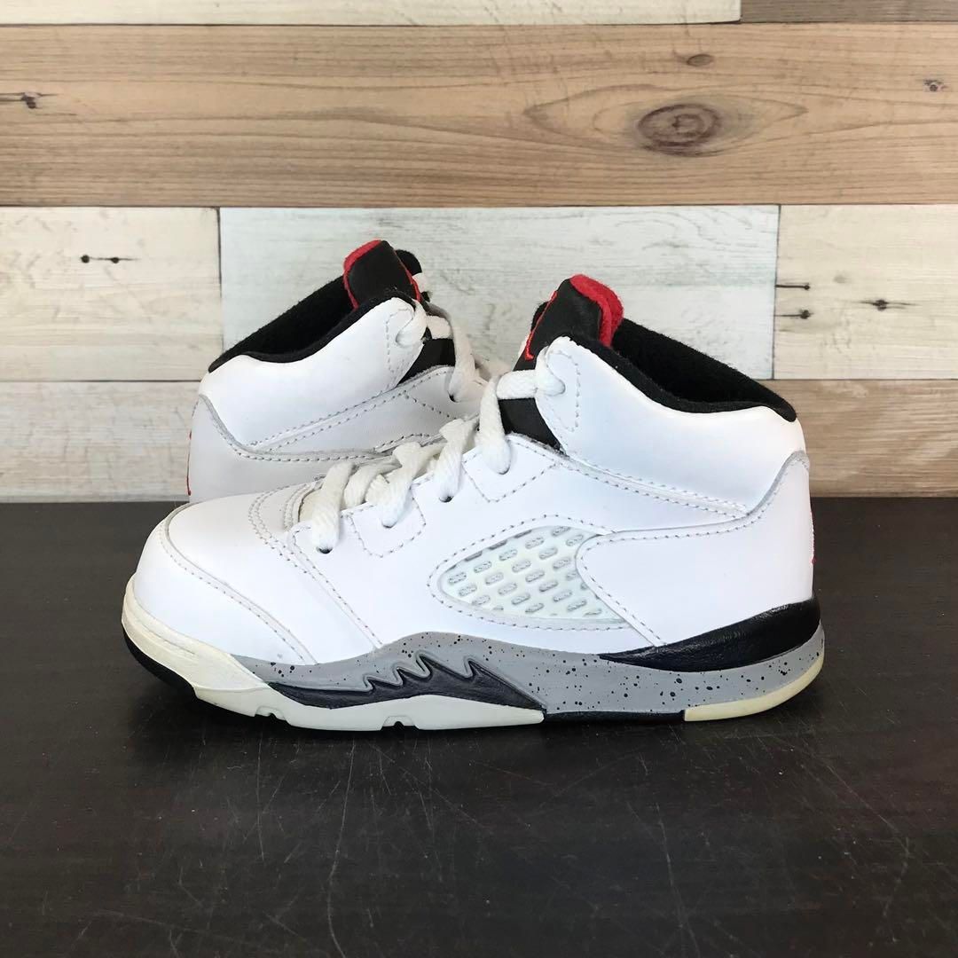 3日内発送 短納期美品 NIKE JORDAN 5 RETRO BT ナイキ ジョーダン 5 レトロ BT ホワイト ベビーシューズ 14cm U08447 440890-104 BOA サイクリングシューズ