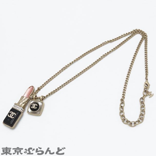 シャネル CHANEL ココマーク リップ チャーム ロングネックレス A22C