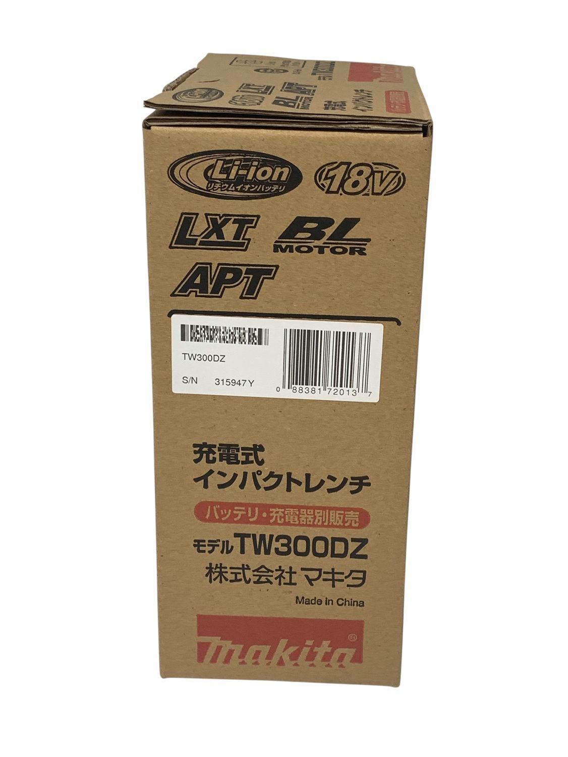 今だけ ♪3220 マキタ 18V 充電式 インパクトレンチ TW300DZ 本体 箱 フック 説明書 makita 30回使用