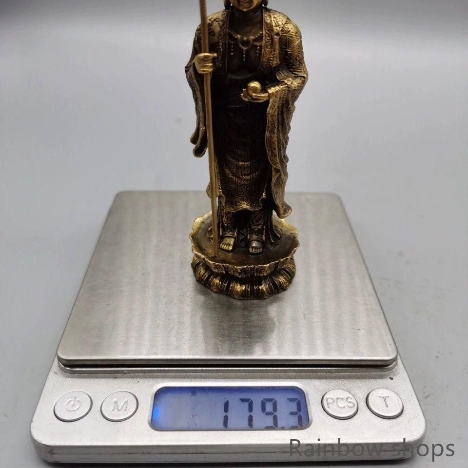 新品未使用】銅器 地蔵王菩薩仏像 仏堂供養 礼仏 工芸品 置物
