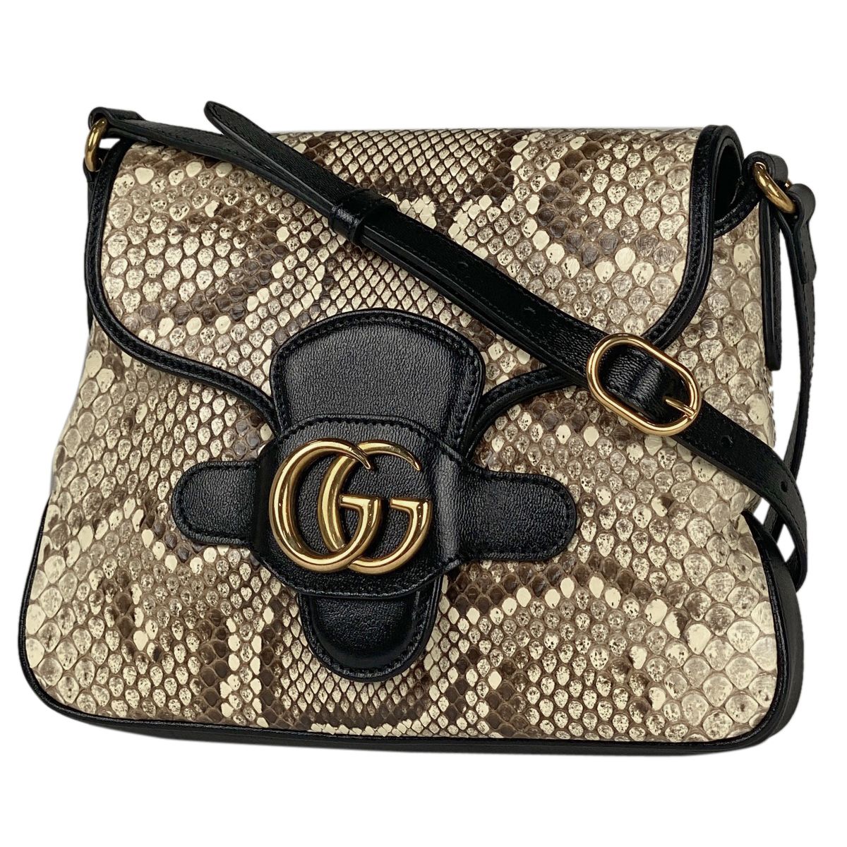 グッチ GUCCI GGマーモント ショルダーバッグ ダブルG パイソン 