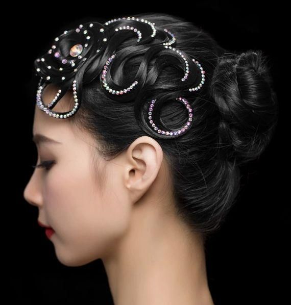 WAON ヘアウィッグ競技ダンス　デモ オーダーメイド ハンドメイド ヘアウィッグ 社交ダンス 競技ダンス デモ 2色 オーダーメイド