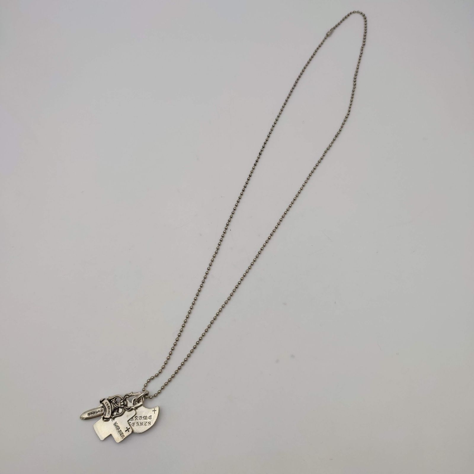 クロムハーツ スリートリンケッツペンダント ボールチェーン シルバー