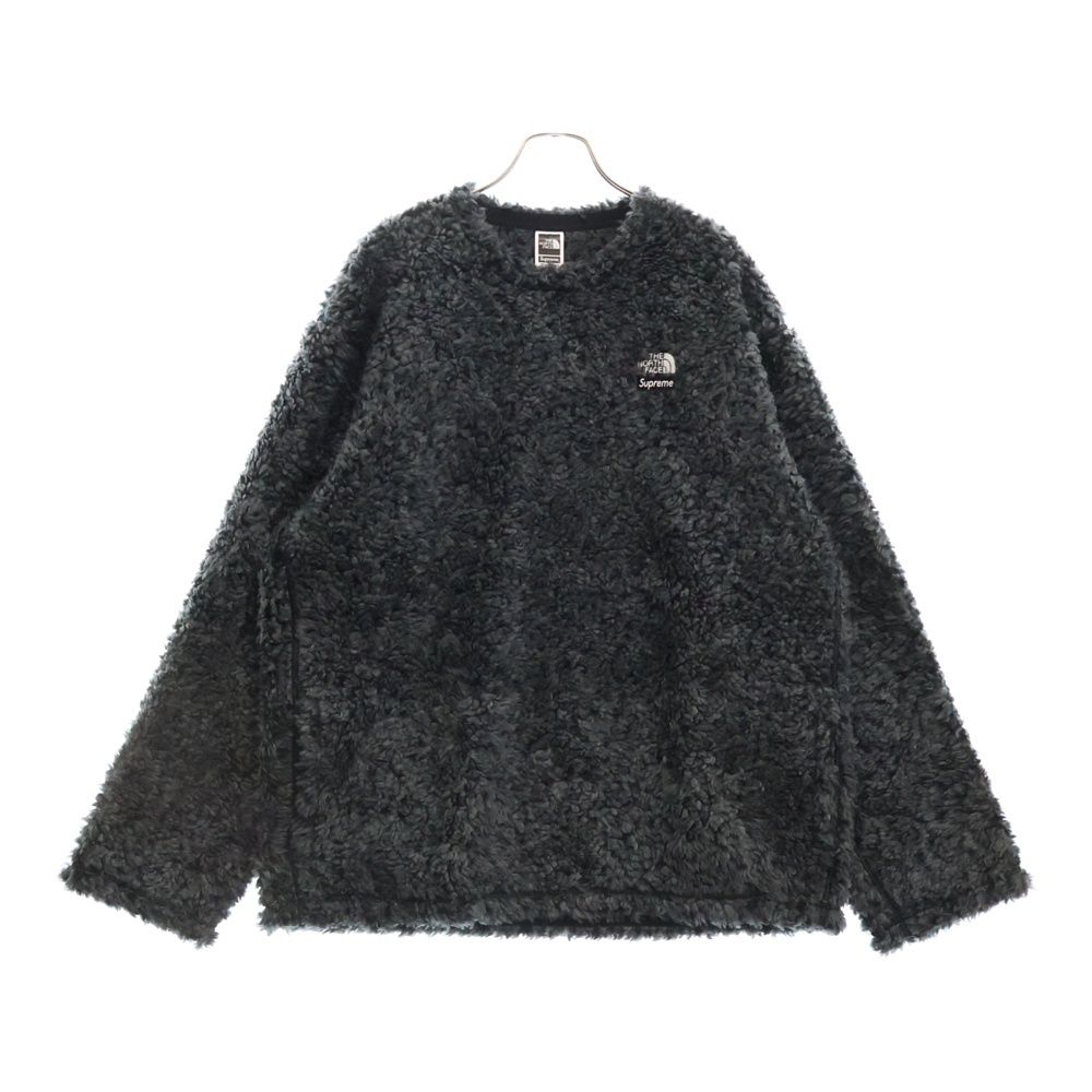SUPREME (シュプリーム) 23SS ×THE NORTH FACE High Pile Fleece Pullover クルーネック パイル フリース スウェット トレーナー グレー NF0A8406