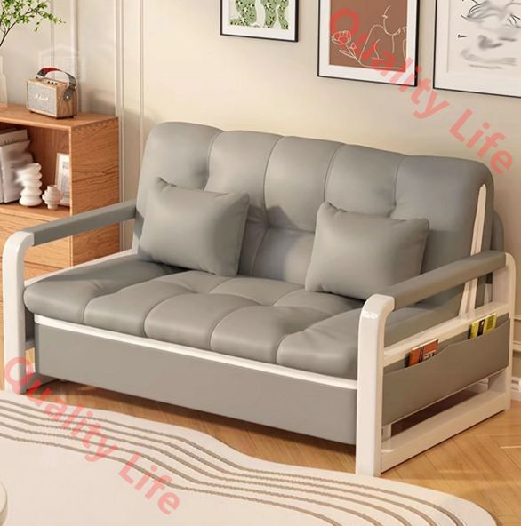 120cm幅◆3WAY ハイバック ソファベッド モダンデザイン セミダブル 白 120cm幅◇3WAY ハイバック ソファベッド モダンデザイン セミダブル 白