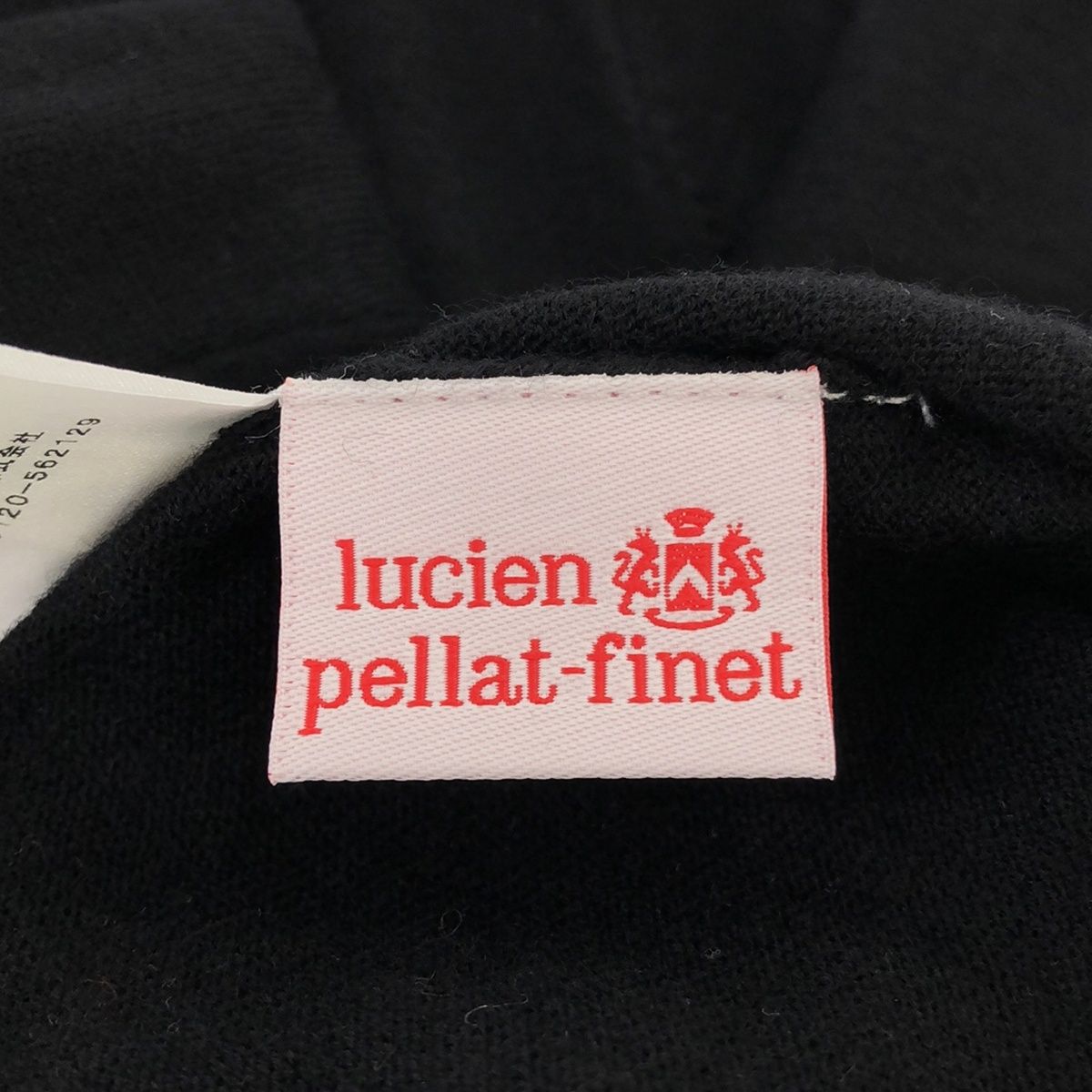 lucien pellat-finet ルシアンペラフィネ スカル刺繍Vネックカシミヤニットセーター  ブラック S