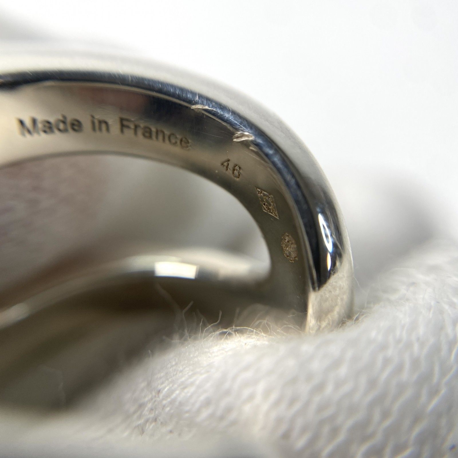 美品 エルメス HERMES レディース オズモズ PM リング SV925 #46 6号 