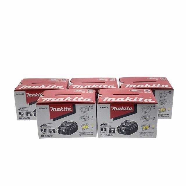 ☆未使用品5個セット☆makita マキタ 18V 6.0Ah 純正 リチウム ☆未使用品5個セット☆makita マキタ 18V 6.0Ah 純正 リチウム