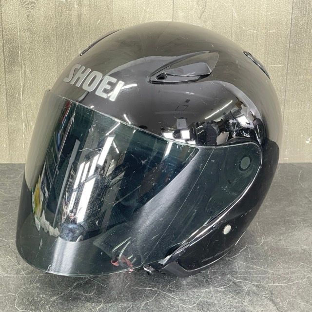 SHOEI J-STREAM ジェットヘルメット 【中古】 ショウエイ ショーエイ Lサイズ Jストリーム ブラック バイク用品/58205