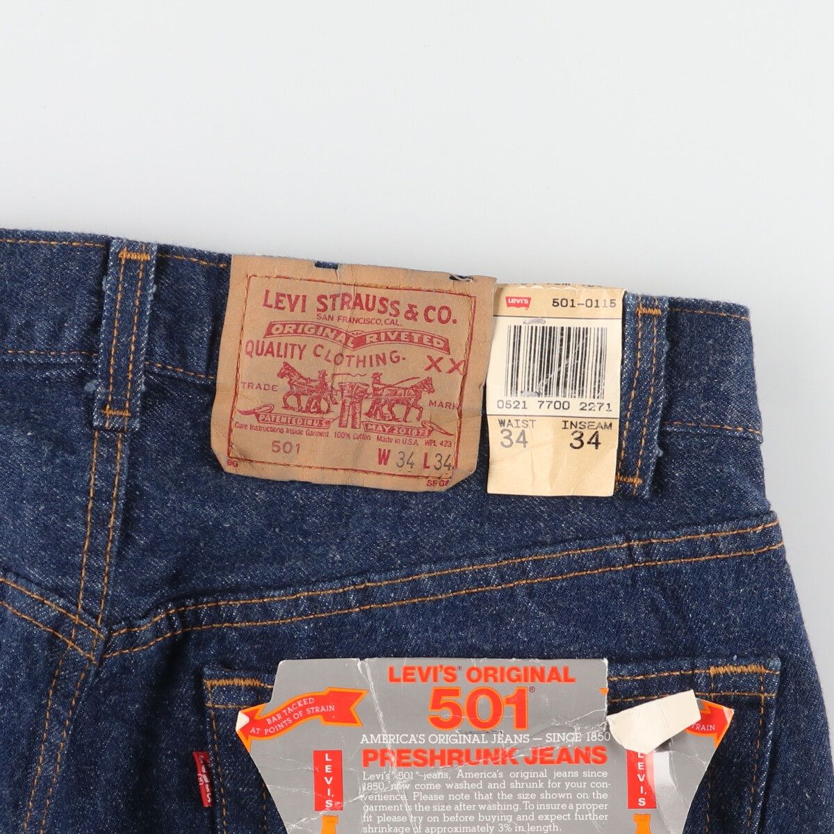 デッドストック DEADSTOCK 80年代 リーバイス Levi