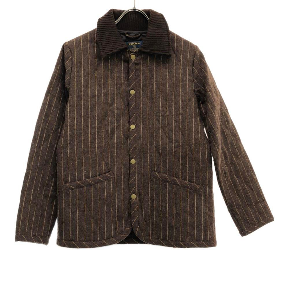 ウールリッチ ストライプ ジャケット M ブラウン WOOLRICH メンズ