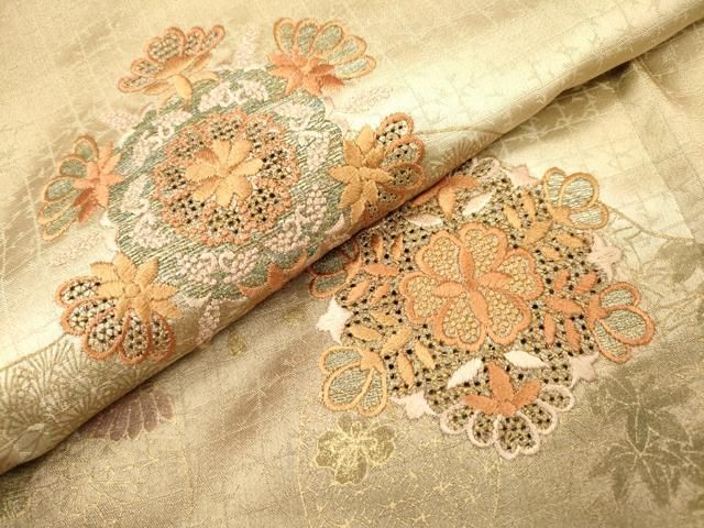 平和屋着物▽中国三大刺繍 スワトウ刺繍 汕頭刺繍 訪問着 道長正