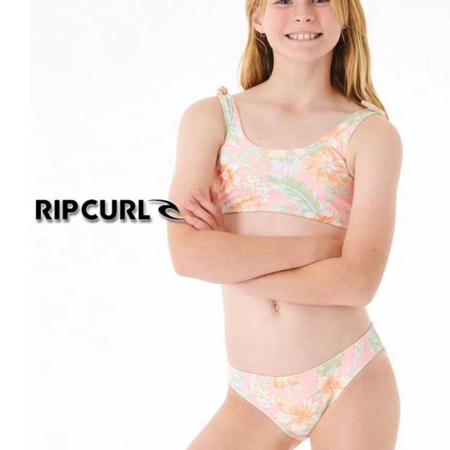 【RIPCURL/リップカール】00KGSW ALWAYS SUMMER BIKINI SET GIRL ビキニ SHELL CORAL ガールズ 女の子 おしゃれ