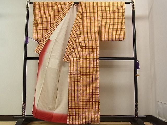 平和屋着物□上質な紬 吉野間道 逸品 CAAB5039vf