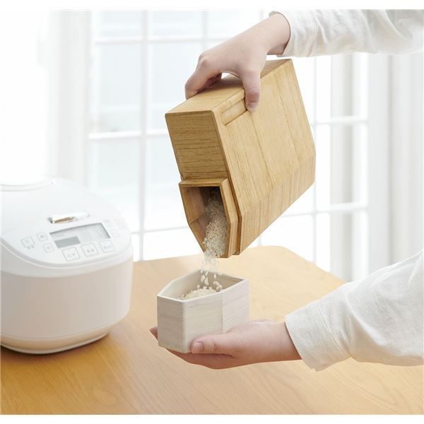  桐 冷蔵 米びつ 2 kg 木製 天然木 スリム kirisai こめ櫃 ライスストッカー キッチン用品 キッチングッズ 米びつ 保存容器 ケース