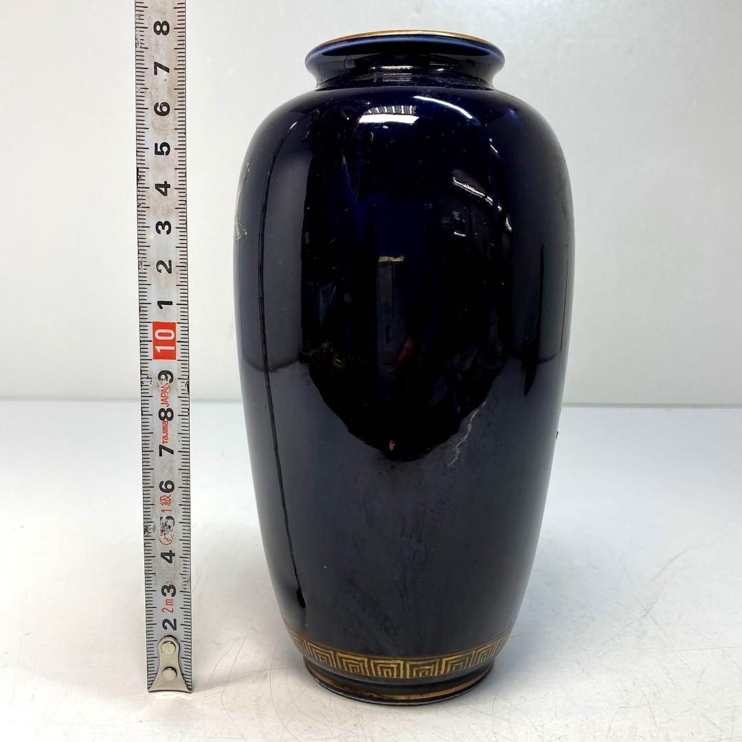 九谷焼 瑠璃花鳥図花瓶 高さ18㎝ 東Y6-0513 タエト WWW_SUPERTOOLSSHOP_NL