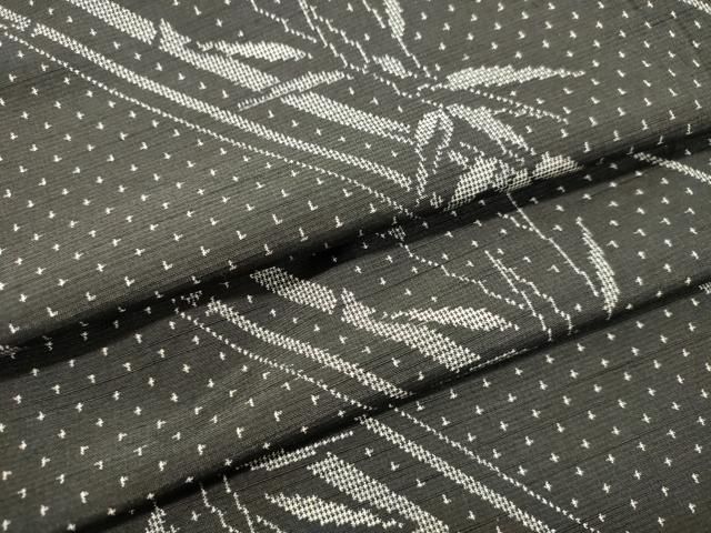 平和屋着物●上質な紬　笹竹文　黒地　正絹　逸品　DAAU0577tw 平和屋着物○上質な紬 笹竹文 黒地 正絹 逸品 DAAU0577tw - メルカリ