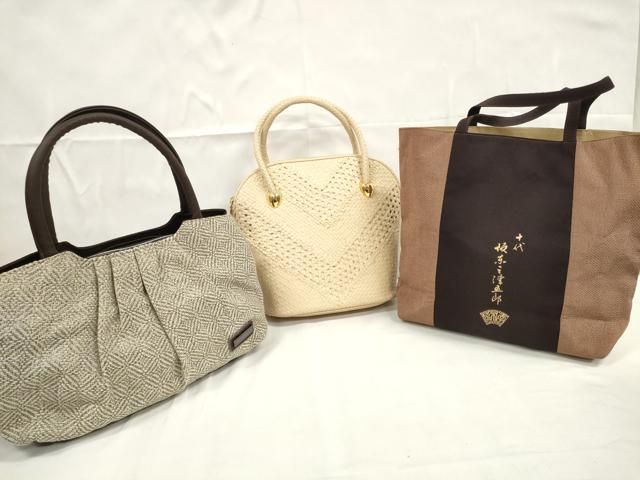 平和屋着物○和装小物 和装バッグ3点 ハンド・トートバッグ