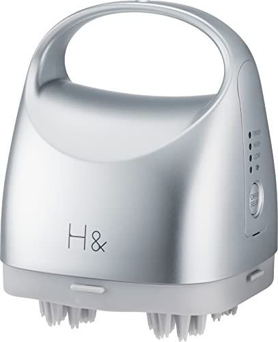 Hu0026 アッシュアンド 電動頭皮ブラシ ヘッドスパ ３段階の速度切り替え 浴室使用可 スカルプケア ギフト プレゼント 男女兼用